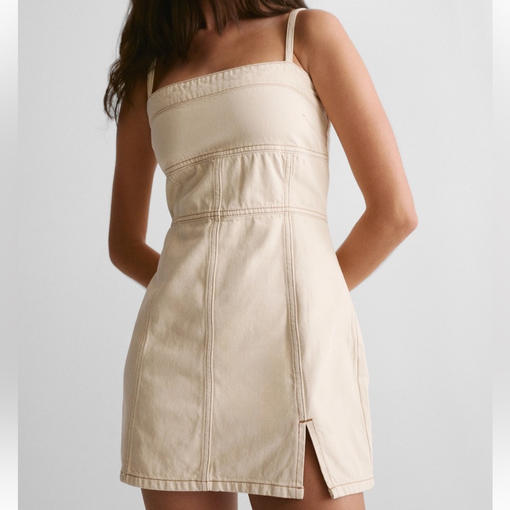 Nasty Gal The Denim Strappy Mini Dress